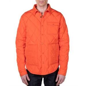 NEW SCHOTT N.Y.C. down-filled quilted shirt jacket in orange